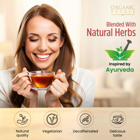 ORGANIC PETALS Detox Herbal Green Tea with Benifits of Cinnamon/Rich in Antioxidants/Hot Or Iced,cinnamon bark for Boosting Immunity and Balancing Body weight/15 Bags in Each Packet(Pack of 2),180gram