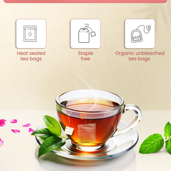 ORGANIC PETALS Detox Herbal Green Tea with Benifits of Cinnamon/Rich in Antioxidants/Hot Or Iced,cinnamon bark for Boosting Immunity and Balancing Body weight/15 Bags in Each Packet(Pack of 2),180gram