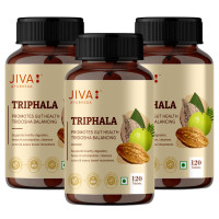 Jiva Triphala - 120 * 3 Tablets | (100% Pure & Natural) An Ayurvedic Formulaion | Helps to Relieves Constipation | Good for Digestion