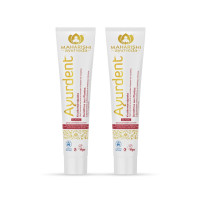 Maharishi Ayurveda Ayurdent Classic Toothpaste | Unique Saliva Balancing Formula | For Toothache, Bleeding Gums, Sensitivity, Cavities, Plaque & Bad breath | Non Foaming, SLS & Fluoride Free Pack of 2