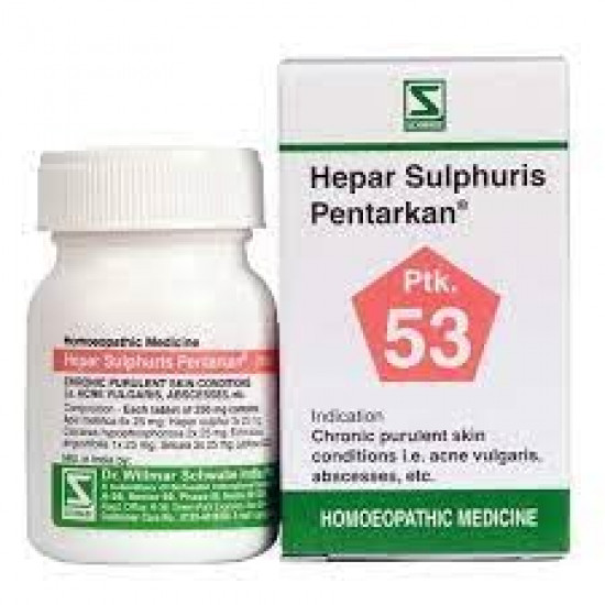 Dr.Willmar Schwabe India - Hepar Sulphuris Pentarkan Tablets Skin Care - Pack Of 3 |w8|