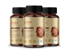 Jiva Brahmi Tablets 500mg 360 Tablet for Mind Wellness | Helps to Relief Stress & Anxiety 120 Tablet (Pack of 3)