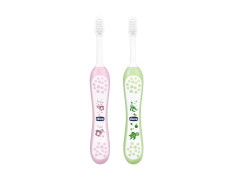 Chicco Toothbrush Set Pink+Green 6M-36M, manual, Baby