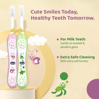 Chicco Toothbrush Set Pink+Green 6M-36M, manual, Baby
