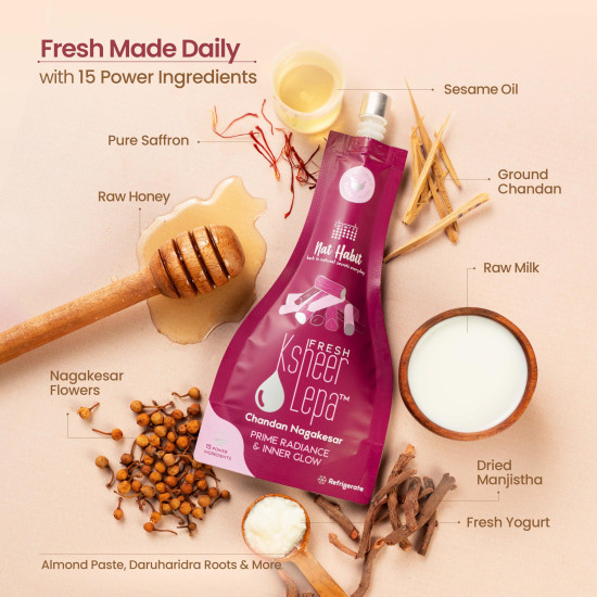 Nat Habit Chandan Nagakesar Face Pack | Pure Sandalwood & Raktha Chandan Powder Paste for Face Pack, Glow & Radiance | Clay Mask for Glowing Skin| Red & White Sandalwood Powder, 40g Nat Habit Chandan Nagakesar Face Pack | Pure Sandalwood & Raktha Chandan Powder Paste for Face Pack, Glow & Radiance | Clay Mask for Glowing Skin| Red & White Sandalwood Powder, 40g