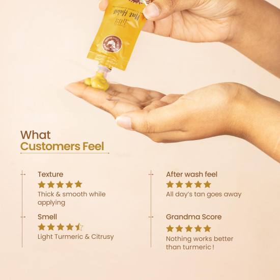 Nat Habit Tamarind & Kasturi Haldi Face Pack| Anti Tan, D-Tan & Brightening Face Pack with Kasthuri Manjal & Wild Turmeric | Clay Face Mask for Tan Removal, Spots & Marks,Fresh Ksheer Lepa, Pack of 2 X 40g Nat Habit Tamarind & Kasturi Haldi Face Pack| Anti Tan, D-Tan & Brightening Face Pack with Kasthuri Manjal & Wild Turmeric | Clay Face Mask for Tan Removal, Spots & Marks,Fresh Ksheer Lepa, Pack of 2 X 40g