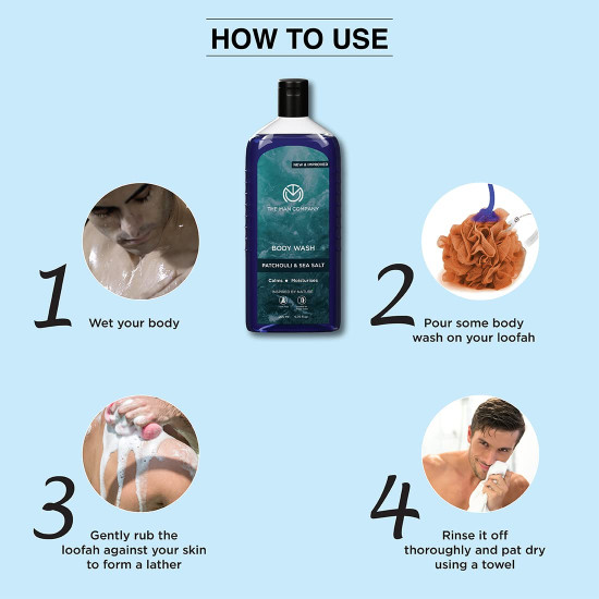 The Man Company Patchouli & Sea Salt Perfumed Body Wash For Men - 200 Ml | Shower Gel For Deep Moisturization & Smooth Skin | Enriched With Green Tea, Turmeric & Moringa Extract The Man Company Patchouli & Sea Salt Perfumed Body Wash For Men - 200 Ml | Shower Gel For Deep Moisturization & Smooth Skin | Enriched With Green Tea, Turmeric & Moringa Extract