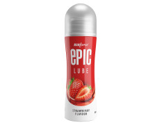 Epic Lube Strawberry Flavoured Lubrication Gel for Men & Women| 60ml| Water-Based Gel| Skin-Friendly| Safe to Use with Condoms