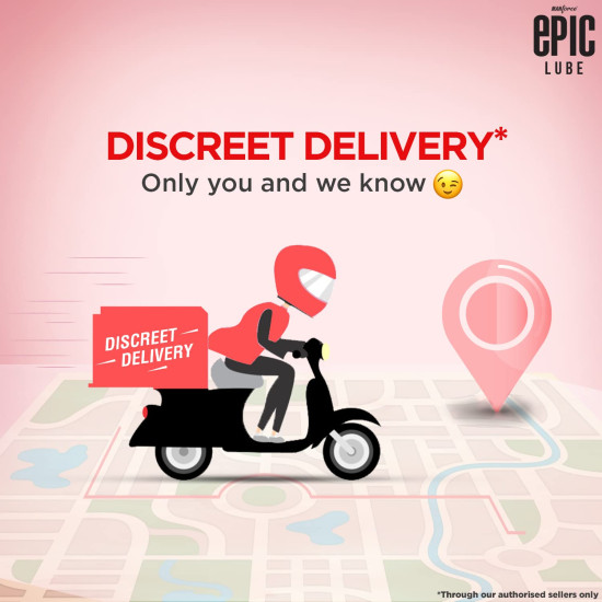 Epic Lube Strawberry Flavoured Lubrication Gel for Men & Women| 60ml| Water-Based Gel| Skin-Friendly| Safe to Use with Condoms