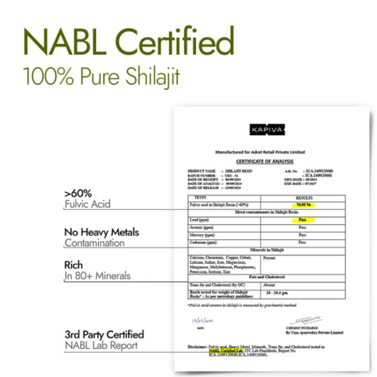 Kapiva Shilajit/Shilajeet Gold Resin - 20g | 500mg/Serving | 40 Servings | Boost Muscle Growth & Stamina | Contains 24 Carat Gold | 100% Ayurvedic