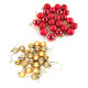 VRB Dec™ 24 Pcs Christmas Balls Ornaments Shatterproof Gold Xmas Trees Parties Decorations Balls for Holiday Wedding Party Decoration,with Hanging Hole (Golden & Red Mix 4 Cm)