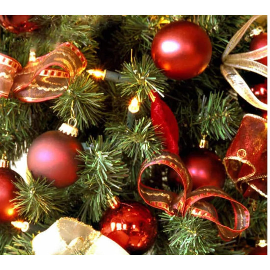 VRB Dec™ 24 Pcs Christmas Balls Ornaments Shatterproof Gold Xmas Trees Parties Decorations Balls for Holiday Wedding Party Decoration,with Hanging Hole (Golden & Red Mix 4 Cm)