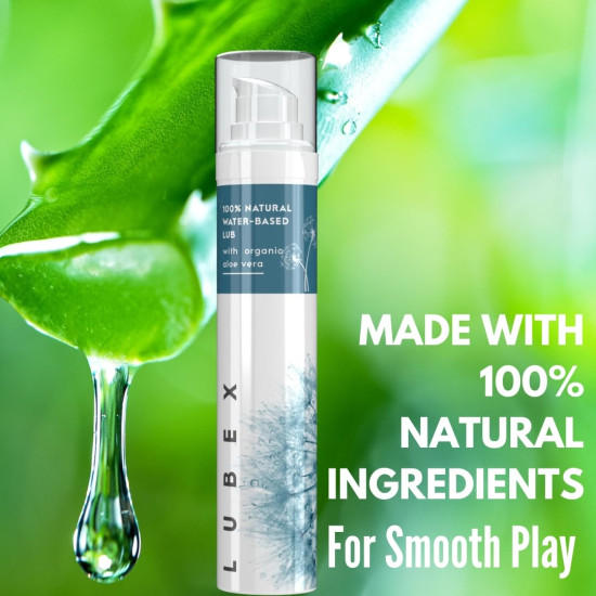 Lubex Natural Lubricant Gel (Water-Based) Natural Lube with Aloe Vera for Her, Him & Couples - Vanilla Flavour - 50gm