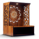 Heartily® Roli Beautiful Wooden Pooja Mandir for Home and Office, Wall Mounted Temple with LED Spot Light, Size (H- 15.5, L- 11.5, W-11 in)