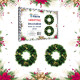 HOME GENIE Christmas Wreath for Door and Decoration | Wreath Rings for Decoration | Wreath Decoration for Xmas | Wreath Decoration Item - Pack of 2 (Green)