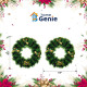HOME GENIE Christmas Wreath for Door and Decoration | Wreath Rings for Decoration | Wreath Decoration for Xmas | Wreath Decoration Item - Pack of 2 (Green)
