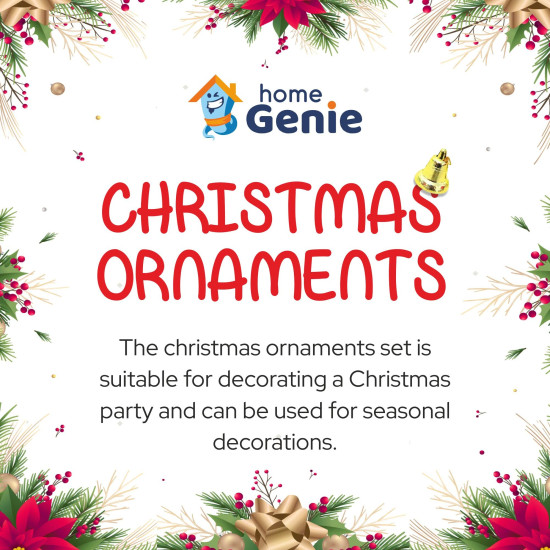 HOME GENIE Christmas Wreath for Door and Decoration | Wreath Rings for Decoration | Wreath Decoration for Xmas | Wreath Decoration Item - Pack of 2 (Green)