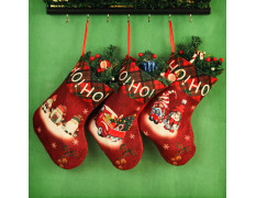 TIED RIBBONS Christmas Decorations Items for Home - Big Size Christmas Stockings Pack of 3 Large Wall Door Living Room Xmas Tree Hanging Socks Ornament Props Gifts