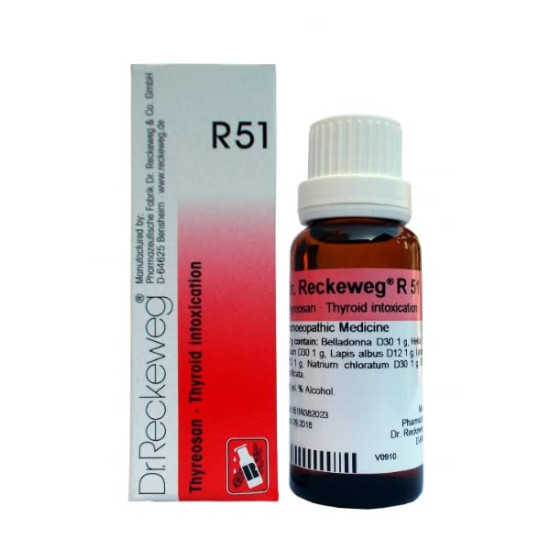 DR RECKEWEG R 51 THYROID INTOXICATION 22 ML RECKEWEG