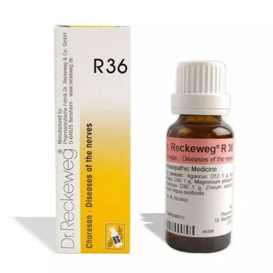DR RECKEWEG R 36 DISEASES OF THE NERVES 22 ML RECKEWEG