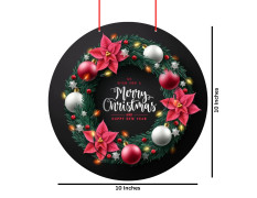 Webelkart® Premium Merry Christmas and Happy New Year Printed Wall Hanging/Front Door Hanging for Home and Christmas Decorations Items