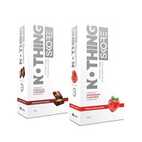 Skore Nothing Thinnest Pleasure Condoms | Flavored Chocolate & Strawberry | With Disposal Pouches| Pack of 2 | 10's each