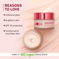 Plum Saffron & Kumkumadi Oil SPF 35 Daily Glow Bright Moisturizing Cream 50g | Quick-Absorbing Day Cream to Brighten Skin, Enhance Glow | UVA/UVB Protection | All Skin Types | Women & Men