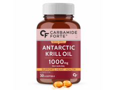 Carbamide Forte Antarctic Krill Oil Capsules 1000mg with Marine Phospholipids & 2% Astaxanthin | 100% Pure Krill Oil Omega 3 300mg Capsules for Heart, Brain, Joint, Eye & Skin Health - 30 Krill Oil Softgels