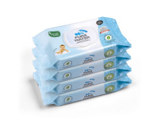 Mother Sparsh 98% Water Based Wipes, 60 Pcs Per Pack | Plant Derived Fabric | Mildly Scented I Pack of 4