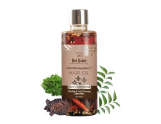 Nat Habit Men's Revital Winter Dasabuti Hair Oil for Hairfall, Dandruff & Greying Control, Scalp Massage, Ayurvedic, Herbal, With 16 Herbs Heat Soaked, Castor, Coconut, Amla - (100ml)