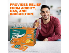 Himalaya GASEX FIZZ - Instant Relief from Acidity & Indigestion (Orange) - Pack of 25