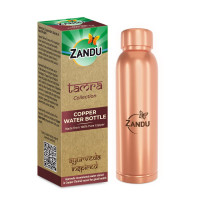 Zandu Copper Bottle (950ml): 100% Pure Copper |BPA Free Water Bottle | Copper Infused Water | Leak Proof | Office Bottle | Boosts Immunity| Supports Digestive & Liver Health | Ayurveda Inspired