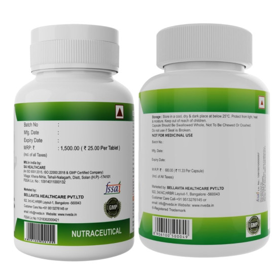 Nveda Omega 3 Fish Oil Capsules & Joint Support Tablets Combo for Men & Women | Omega 3 Supplement with Collagen Type 2, Glucosamine, MSM & Calcium | Joint Pain Relief, Bone Strength, Arthritis & Heart Health Support | 60 Capsules