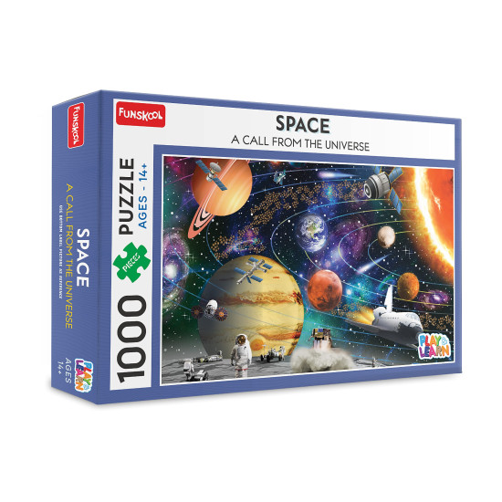 Funskool-Space,Educational,1000 Pieces,Puzzle,for 3 Year Old Kids and Above,Toy