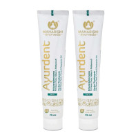 Maharishi Ayurveda Ayurdent Mild Herbal Ayurvedic Toothpaste - All Natural | 21 Ayurvedic herbs| Whitens & Strengthens Teeth | Helps fight Plaque, Tartar, Cavity, & Bad Breath| 75 ML Pack of 2