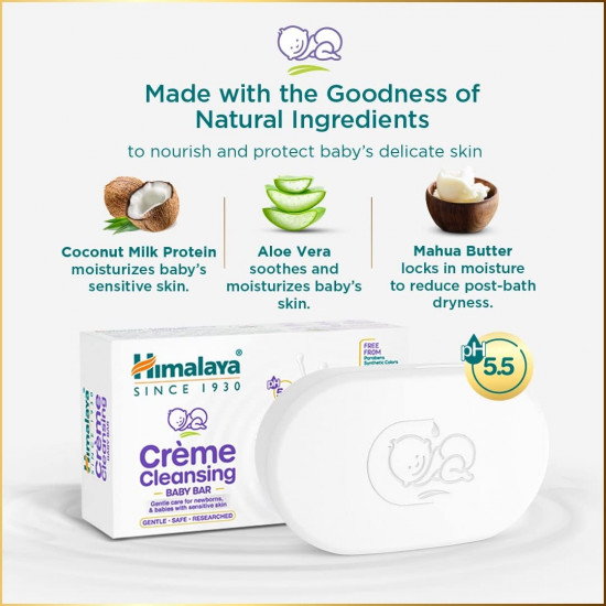 Himalaya Creme Cleansing Baby Bar 75 gm