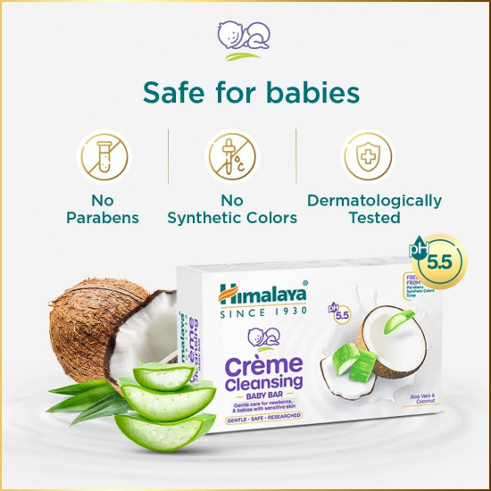 Himalaya Creme Cleansing Baby Bar 75 gm