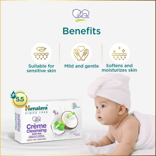 Himalaya Creme Cleansing Baby Bar 75 gm