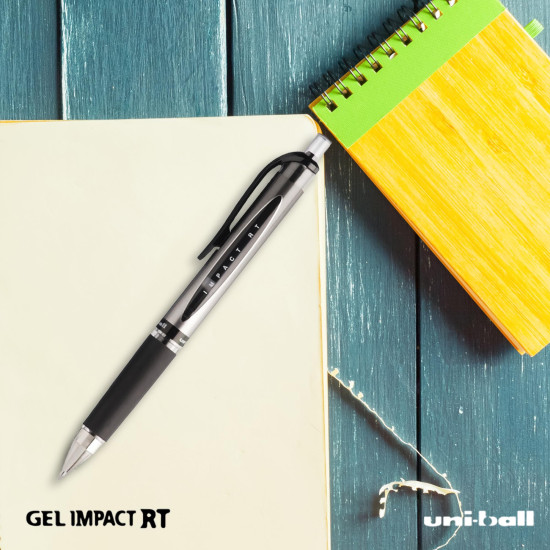 uni-ball Gel Imapct RT UMN-152S 1.0mm Retractable Rollerball Pen | Black Ink, Pack of 3