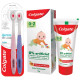 Colgate Gentle UltraFoam Ultra Soft Bristles Manual Toothbrush for adults, 2 Pcs, Multicolor & Colgate Enamel Protection Toothpaste for Kids (0-2 years) - 70g Tube