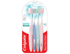 Colgate Gentle Enamel Ultra Soft Bristles Manual Toothbrush for adults, 4 Pcs & Colgate Sensitive Toothpaste with Clove Oil, for Sensitivity Relief, 160g,