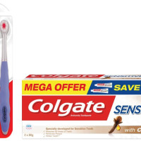 Colgate Gentle UltraFoam Ultra Soft Bristles Manual Toothbrush for adults, 2 Pcs, Multicolor & Colgate Sensitive Toothpaste with Clove Oil, for Sensitivity Relief, 160g, Colgate Gentle UltraFoam Ultra Soft Bristles Manual Toothbrush for adults, 2 Pcs, Multicolor & Colgate Sensitive Toothpaste with Clove Oil, for Sensitivity Relief, 160g,