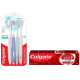 Colgate Gentle Enamel Ultra Soft Bristles Manual Toothbrush for adults, 4 Pcs & Colgate Visible White Teeth Whitening Toothpaste, Protects Enamel, Removes Stains, With Whitening Accelerators, 165g