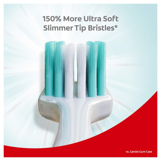 Colgate Gentle Enamel Ultra Soft Bristles Manual Toothbrush for adults, 4 Pcs (Buy2 Get 2), Soft Bristles for Enamel Care,Multicolor & Colgate Total Advanced Health Cavity Protection Toothpaste - 120g