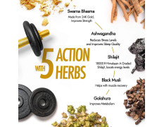 Kapiva Shilajit/Shilajeet Gold 60 Capsules | Contains 24 Carat Gold | For Stamina, Muscle Growth & Energy | Ashwagandha, Gokshura, Safed Musali & Other Action Herbs & 100% Ayurvedic