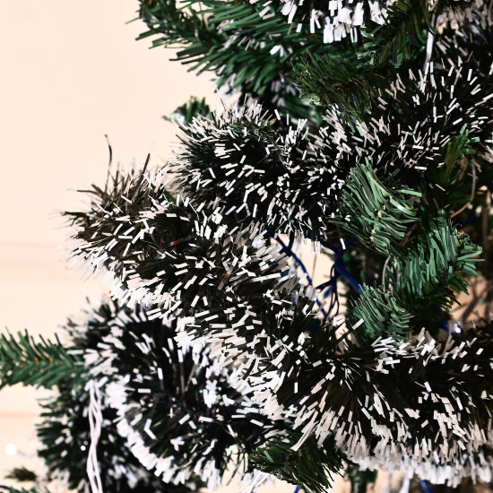 CraftVatika Set of 3 Snow Garland for Christmas Tree Decoration Ornaments Tinsel Snow Garlands for Xmas Home - Christmas Decorations Items Home Office Railing Decor Xmas Gift Hanging - (6 Ft Length)