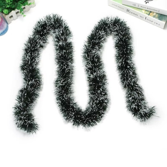 CraftVatika Set of 3 Snow Garland for Christmas Tree Decoration Ornaments Tinsel Snow Garlands for Xmas Home - Christmas Decorations Items Home Office Railing Decor Xmas Gift Hanging - (6 Ft Length)