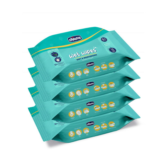 CHICCO Wet Wipes 288PCS (72PCS X 4PACKS)