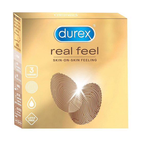 Durex Real Feel Condoms for Men - 3 Count | Latex Free