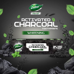 DABUR Herb'L Activated Charcoal Toothpaste - Whitening & Fluoride Free